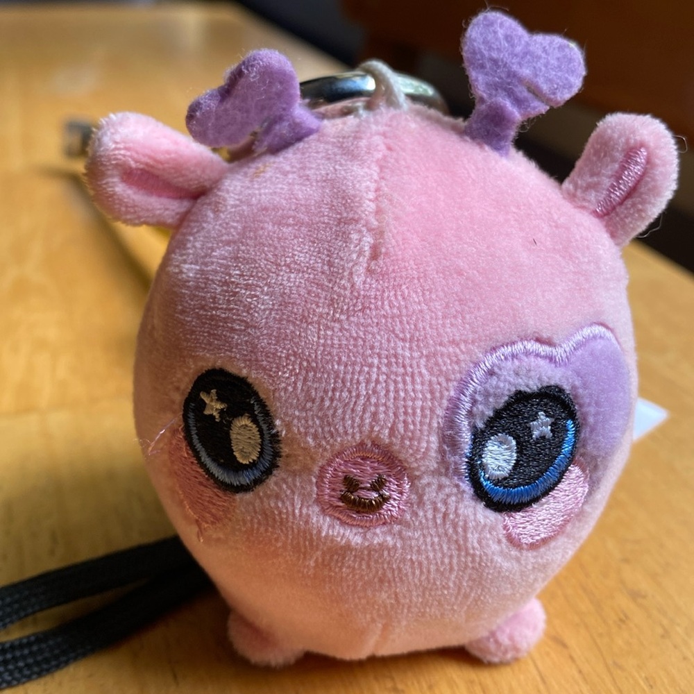 Squeezamals Small Plush Keychain Pink Pig 3 Inches 2018 pre-owned